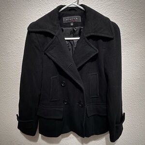 Women’s Black Peacoat